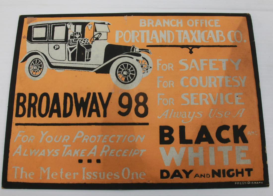 PORTLAND TAXICAB CO. SIGN (1 of 2)