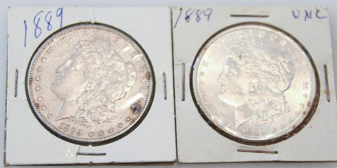 PAIR OF 1889 MORGAN DOLLARS (1 of 2)
