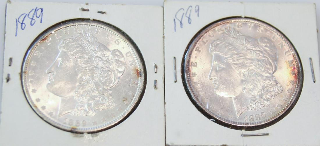 PAIR OF 1889 MORGAN DOLLARS (1 of 2)