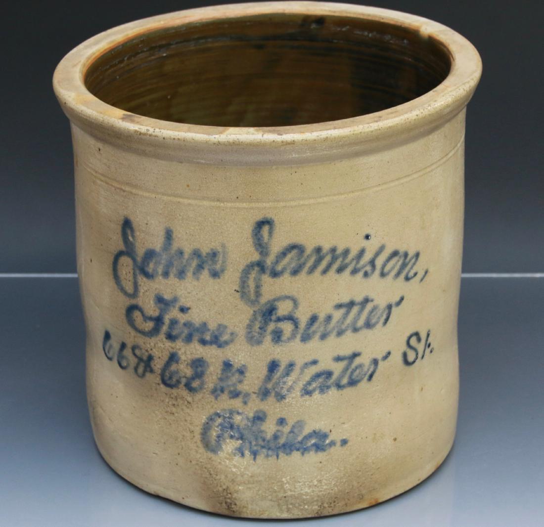 STONEWARE SCRIPT CROCK (1 of 4)