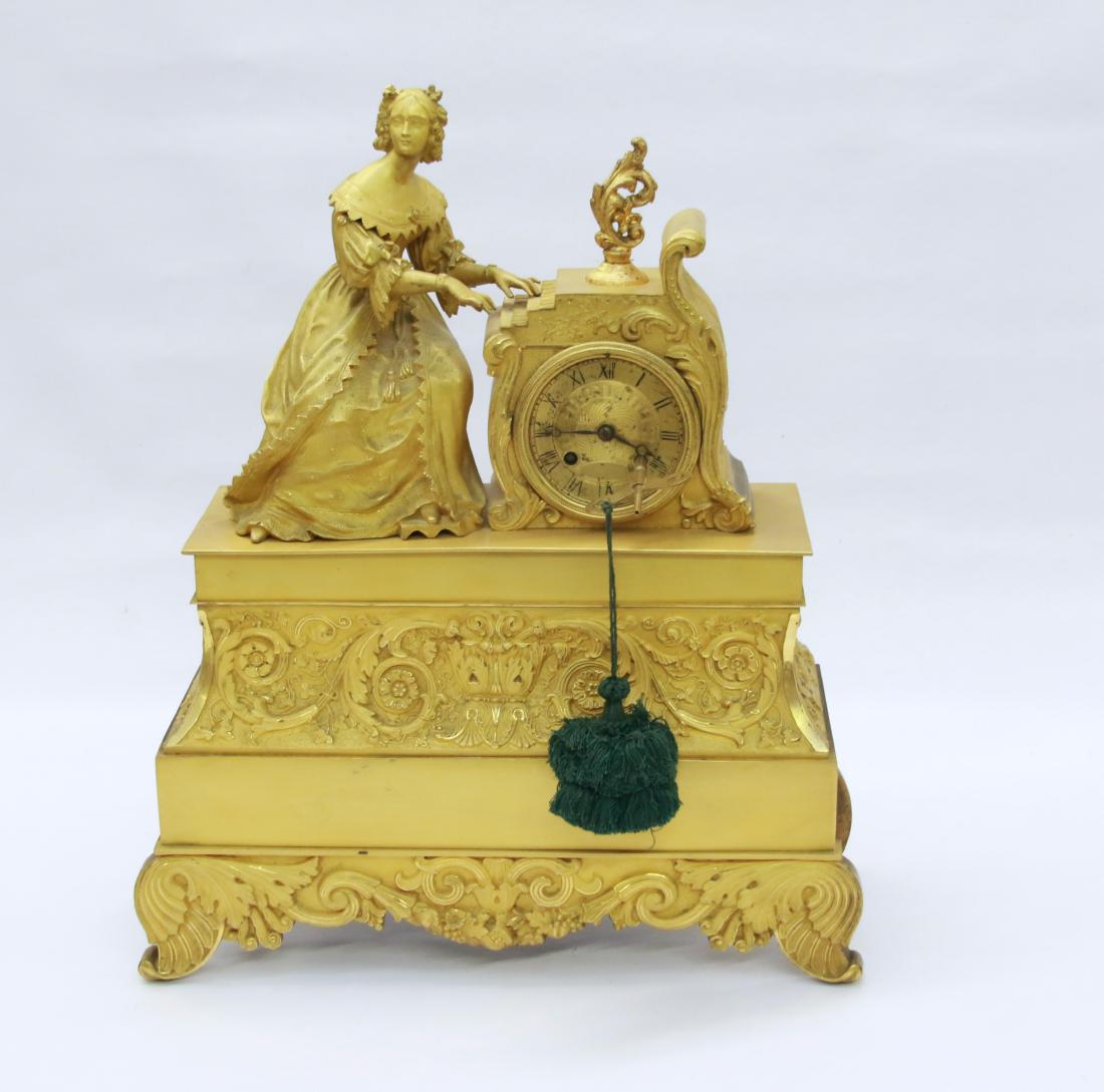 FRENCH 19TH CENTURY FIGURAL MANTLE CLOCK (1 of 3)