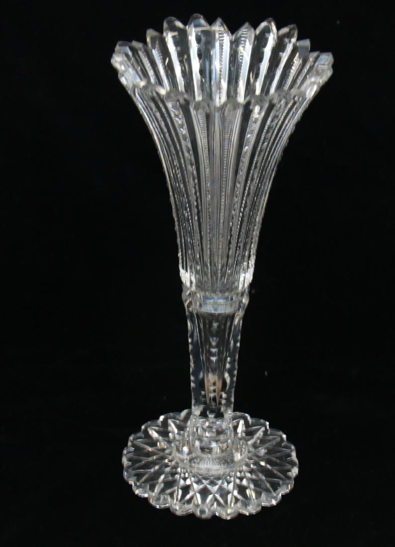 EARLY AMERICAN CUT GLASS VASE (1 of 4)