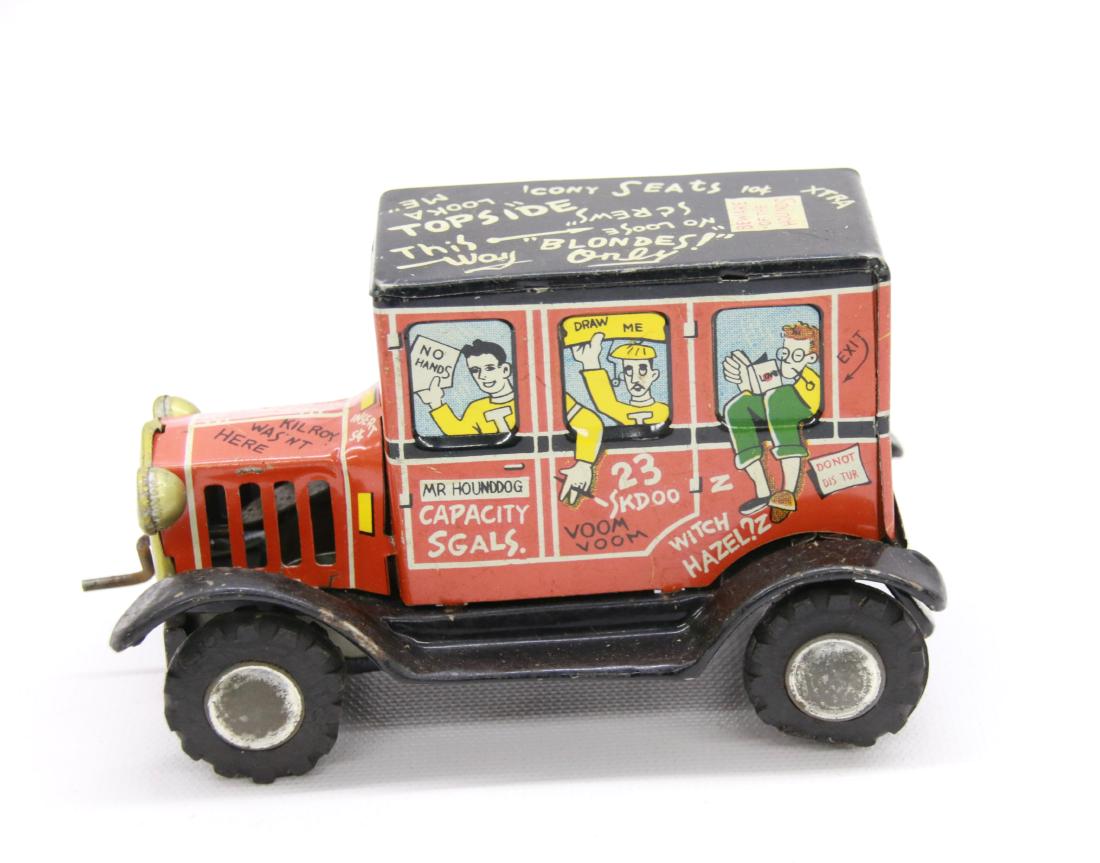 MARX TIN LITHO CAMPUS EXPRESS: FRICTION TOY , 5" X 3"