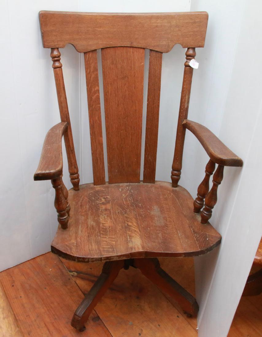 Oak Swivel Desk Chair
