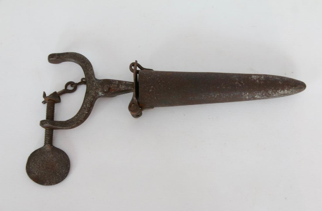 CLAMP ON GOFFERING IRON: HAND MADE WITH SLUG . 6"