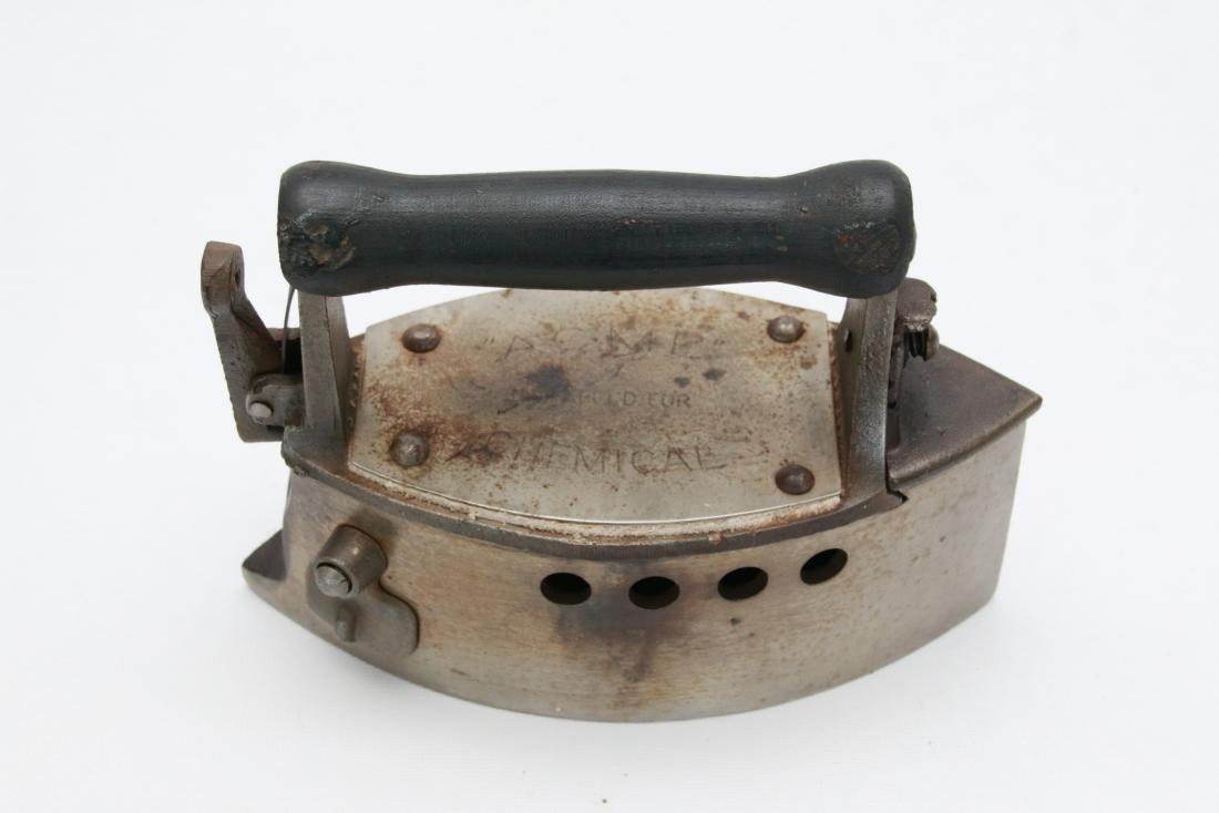 DOUBLE POINTED CHARCOAL IRON: THE "ACME" CHEMICAL - PATENT APPLIED FOR . 8"