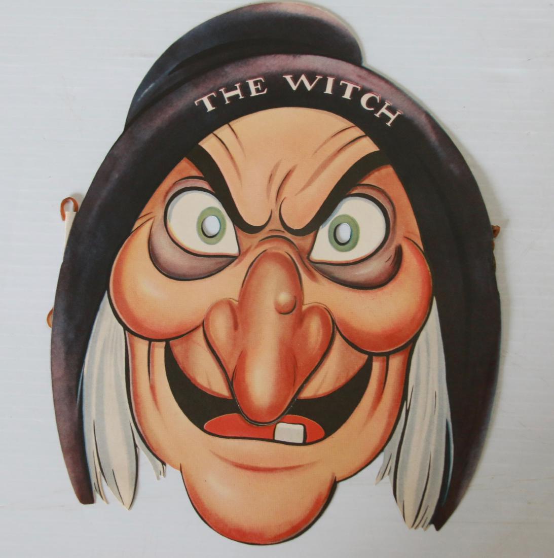 PAPER "PAR-T-MASK": 1937 WALT DISNEY ENTERPRISES - THE WITCH FROM SNOW WHITE - MADE BY; EINSON-FREEMAN CO. Size:8"X 10"