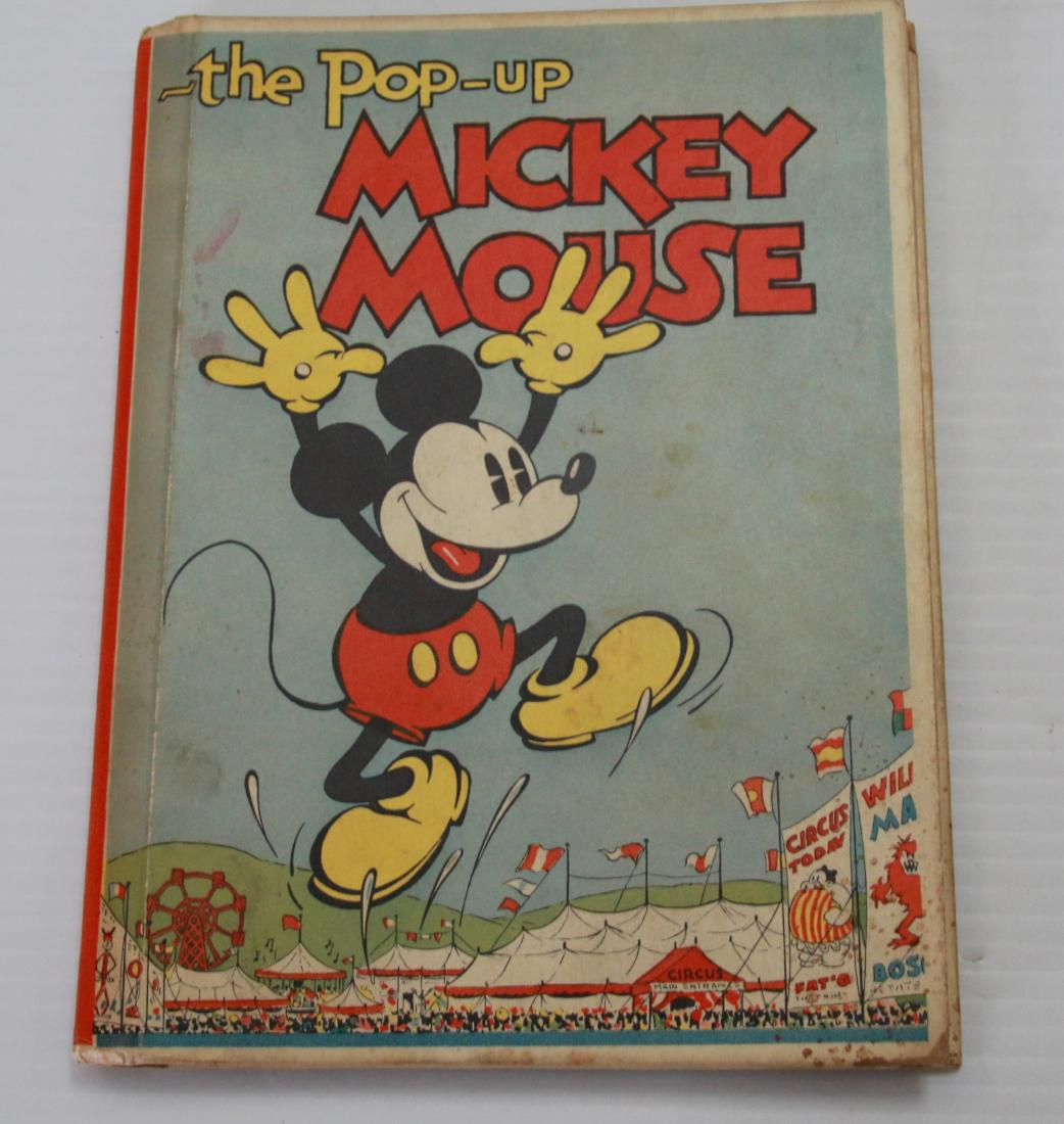 VINTAGE MICKEY MOUSE BOOK: POP UP BOOK - COPYRIGHT 1933 BY WALT DISNEY ENTERPRISES
