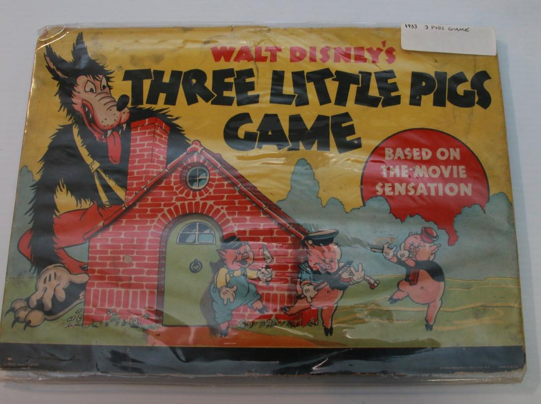 WALT DISNEY 3 LITTLE PIGS GAME: CIRCA 1933 EINSON - FREEMAN CO, INC LONG ISLAND CITY NEW YORK