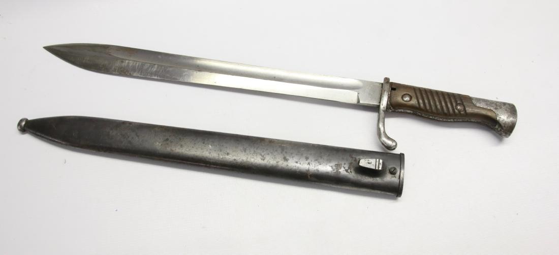 GERMAN WWI MAUSER BUTCHER BAYONET: BLADE MARKED "ALEX COPPEL" DATED 1916 - GOOD OVERALL CONDITION 20 1/2" L