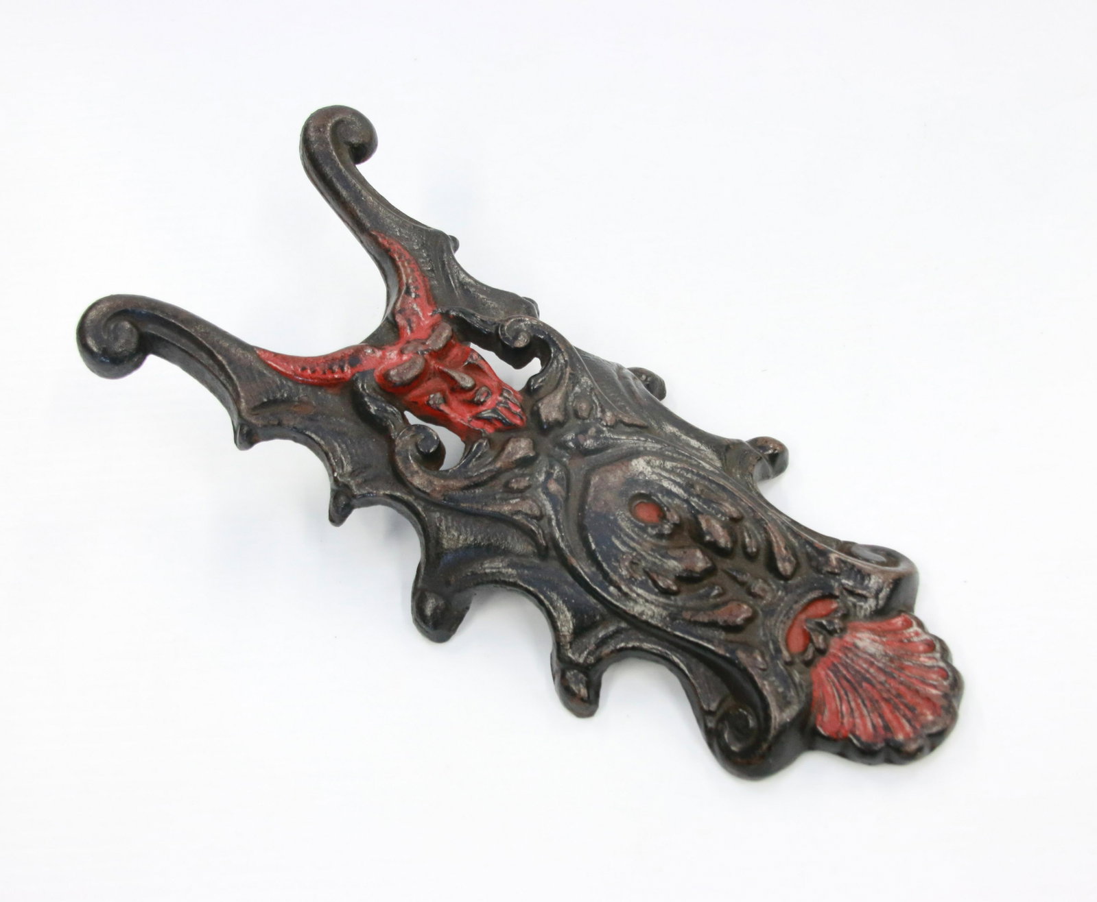 VINTAGE CAST IRON DEVIL BOOTJACK: IN ORIGINAL PAINT WITH EXCELLENT DETAIL Size: 11 1/2" L