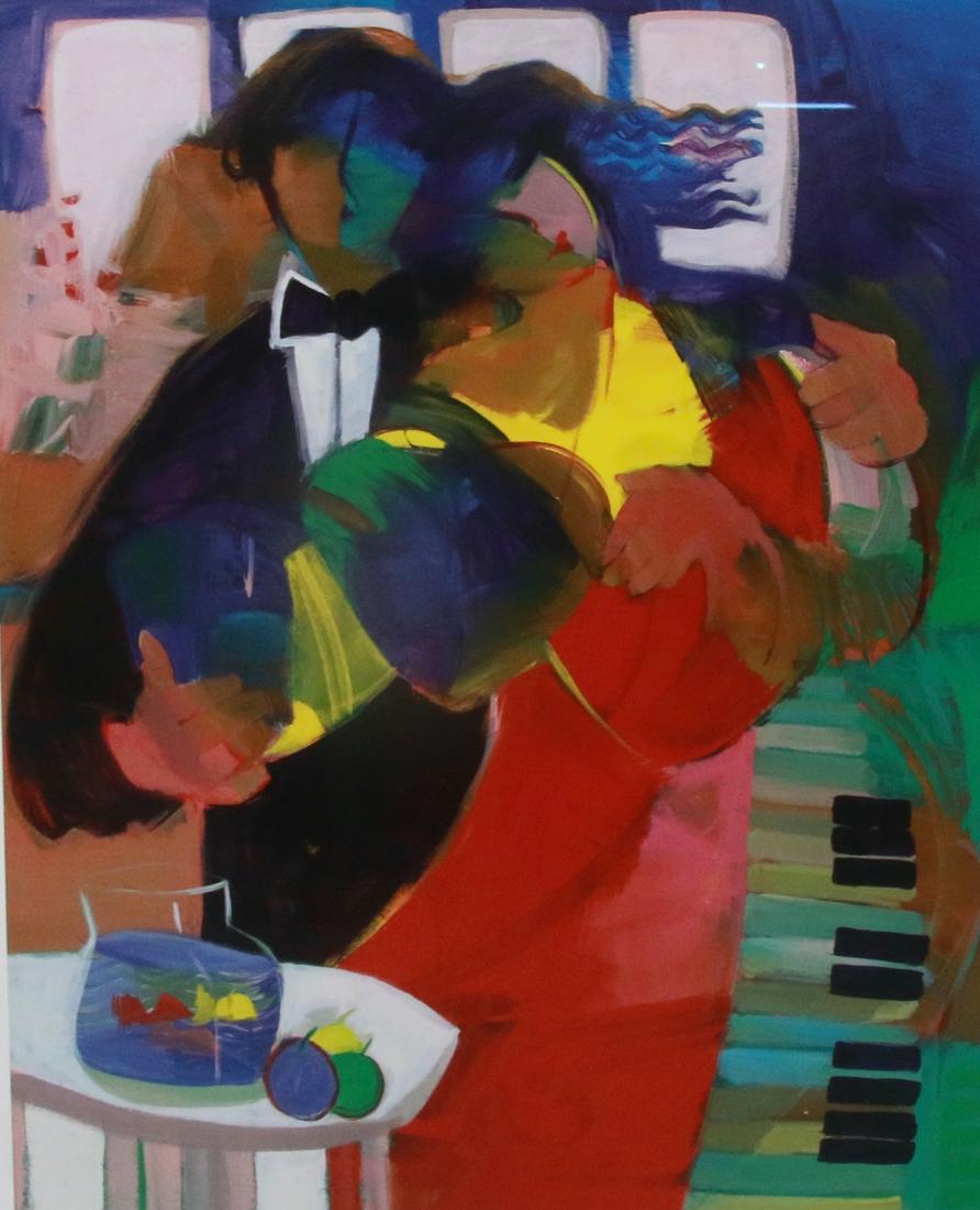 HESSAM ABRISHAMI SERIGRAPH: LOVE IS HERE" SIGNED BOTTOM LEFT MARGIN 28" X 22". WITH FRAME 45" X 38 1/2