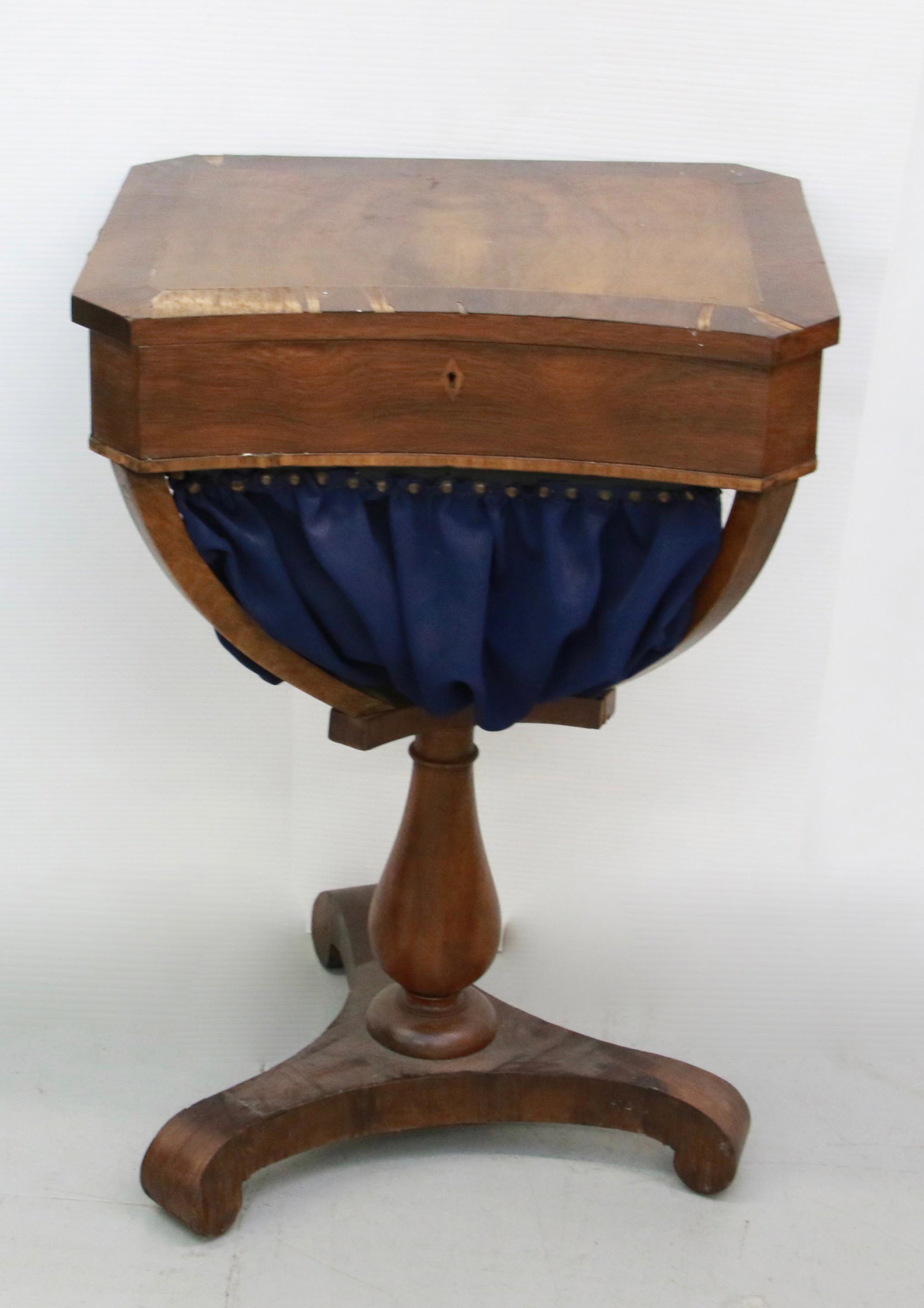 VICTORIAN SEWING STAND: LIFT LID 19" X 16" X 27"
