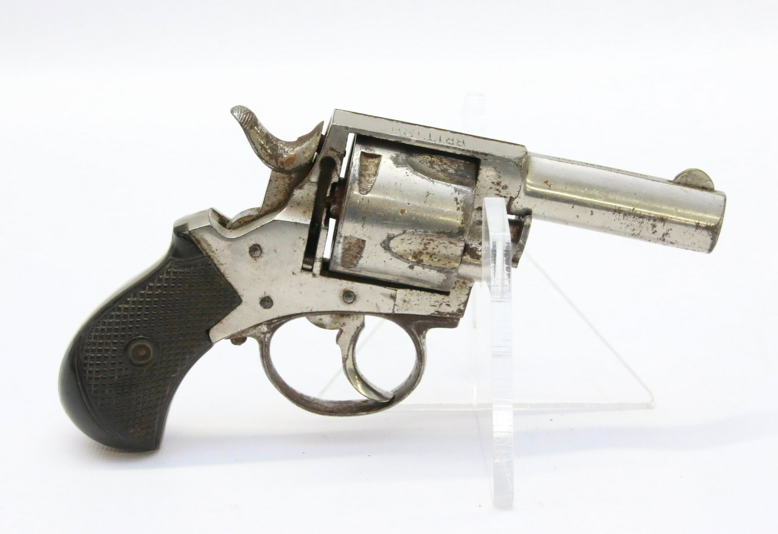 FOREHAND AND WADSWORTH BRITISH REVOLVER: BRITISH BULLDOG .41 CAL REVOLVER - SERIAL# 3551 Size: 2 3/4" BARREL Important Info.: ANTIQUE FIREARMS NO REGISTRATION REQUIRED
