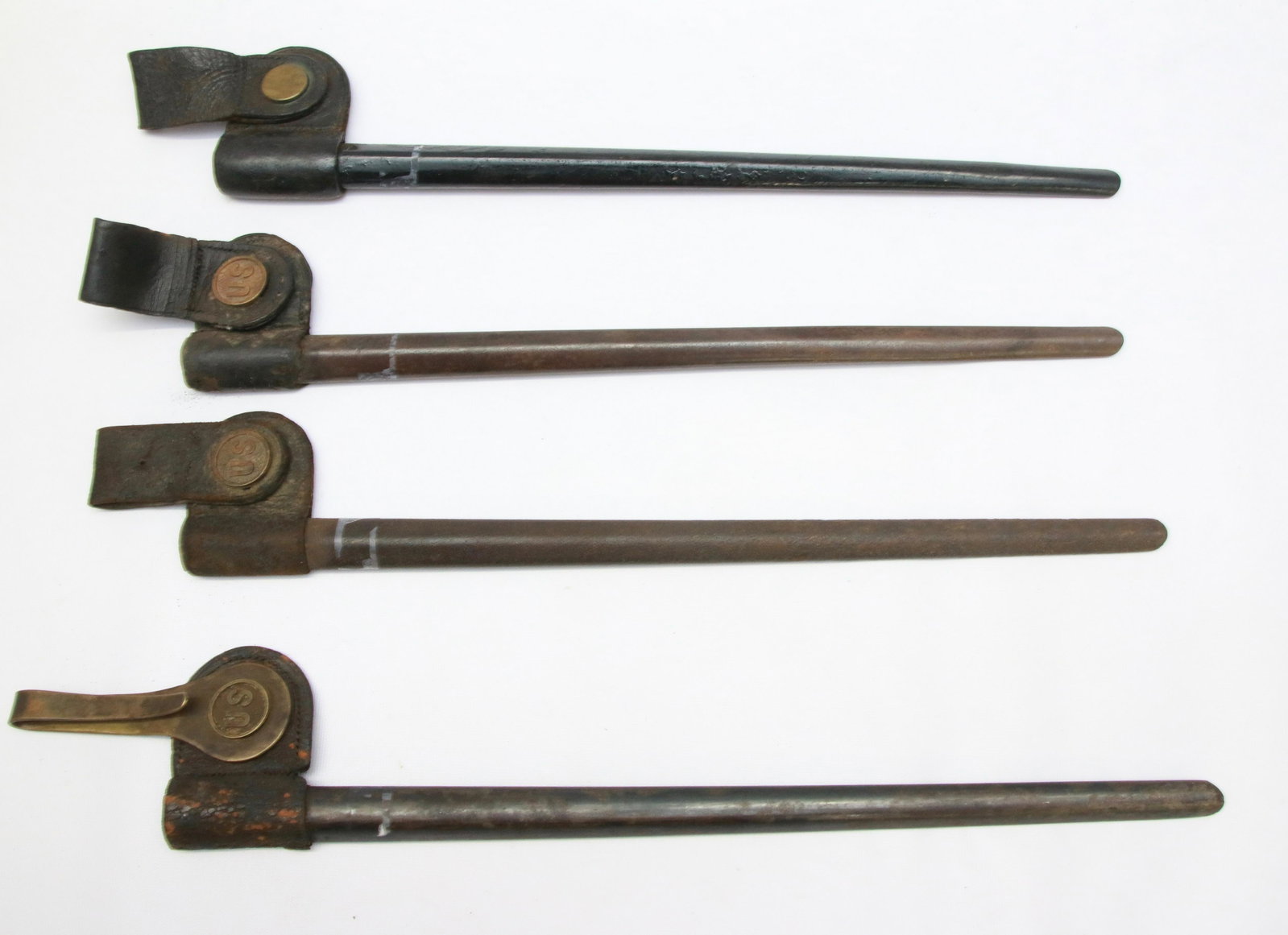 SPRINGFIELD 45/70 TRAPDOOR BAYONET SCABBARD LOT: LOT OF 4