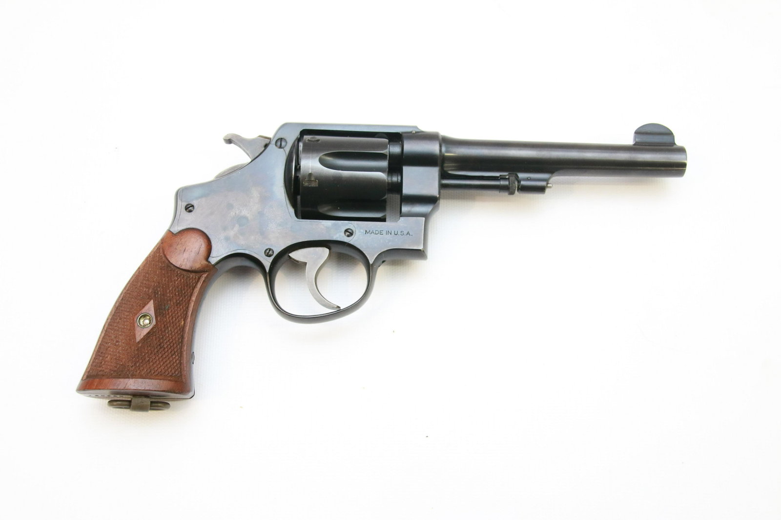 SMITH AND WESSON 1917 DA: .45 COMMERCIAL - SERIAL# 180289 - 5" BARREL Size: 5" BARREL Important Info.: BACKGROUND CHECK OR FFL REQUIRED