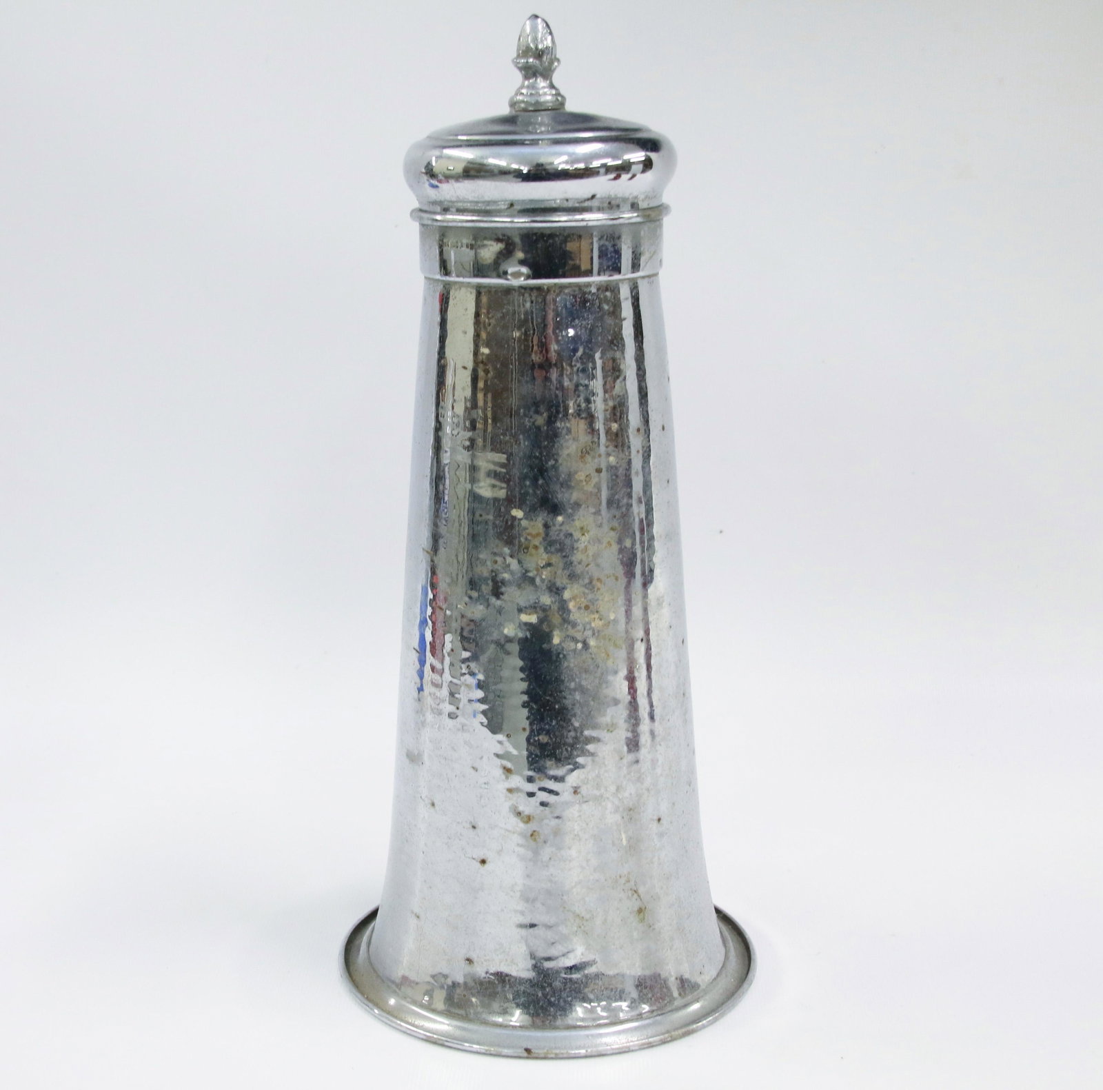 CHROME ART DECO COCKTAIL SHAKER: CIRCA 1920'S - FORMAN BROTHERS BROOKLYN, NEW YORK - DRINK RECIPES ON BASE Size: 12" H We do not give IN-HOUSE shipping quotes. Please email japakmail@earthlink.net - All items once paid will be taken