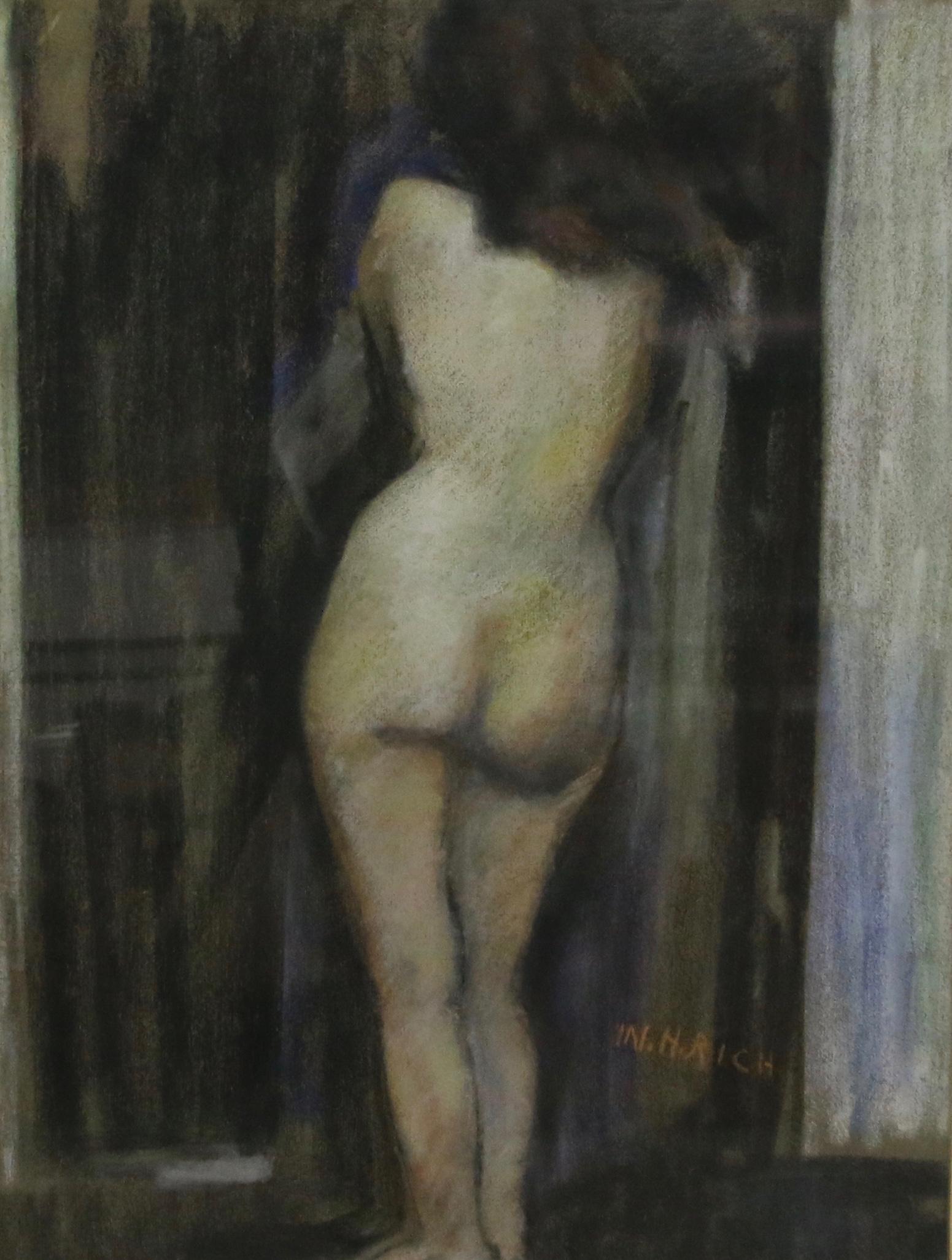CHARCOAL NUDE ON PAPER: W.H. BIRCH Size: 24" X 17.5" Important Shipping Information: We do not give IN-HOUSE shipping quotes. Please email japakmail@earthlink.net - All items once paid will be taken to our shipper. There wil