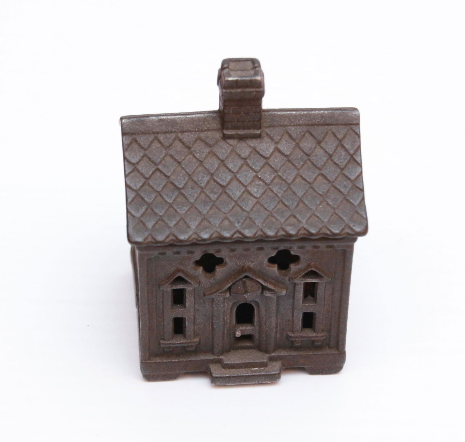 J & E STEVENS CAST IRON STILL BANK (1 of 2)