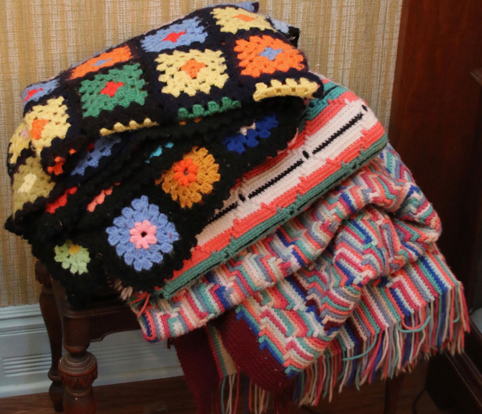 LOT OF AFGHANS (1 of 4)