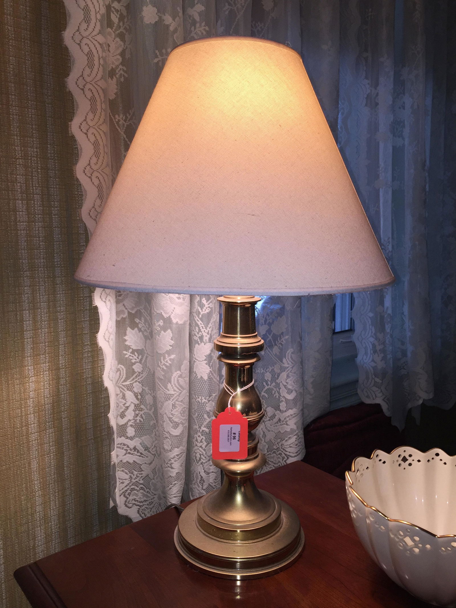 PR. OF BRASS TABLE LIGHTS (1 of 2)