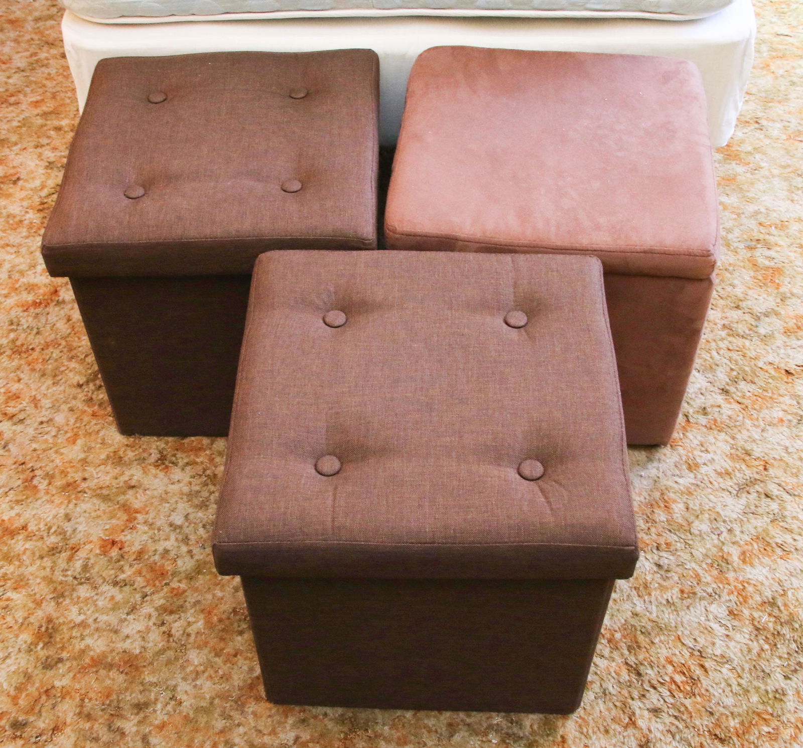 LOT OF STORAGE STOOLS (1 of 2)