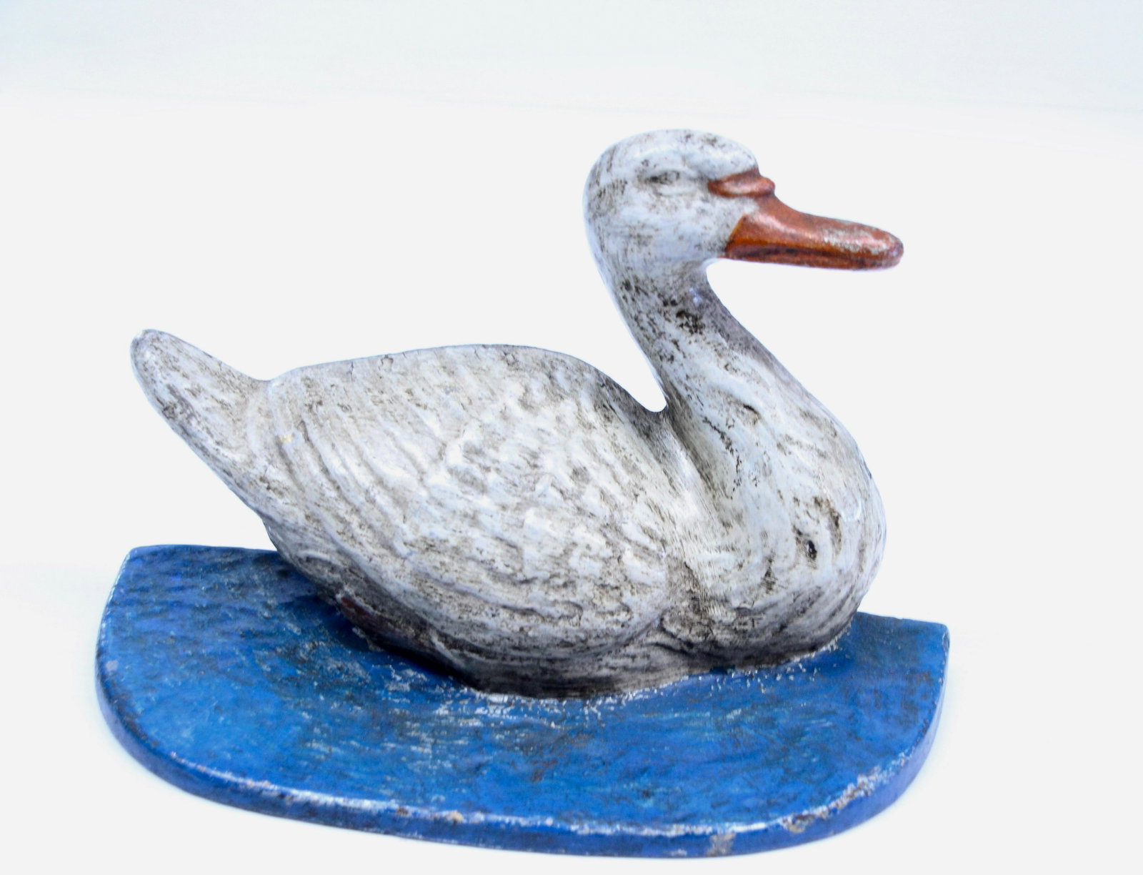 CAST IRON SWAN DOOR STOP: PAINTED IRON Dimensions: 4 1/2" X 6 3/4"