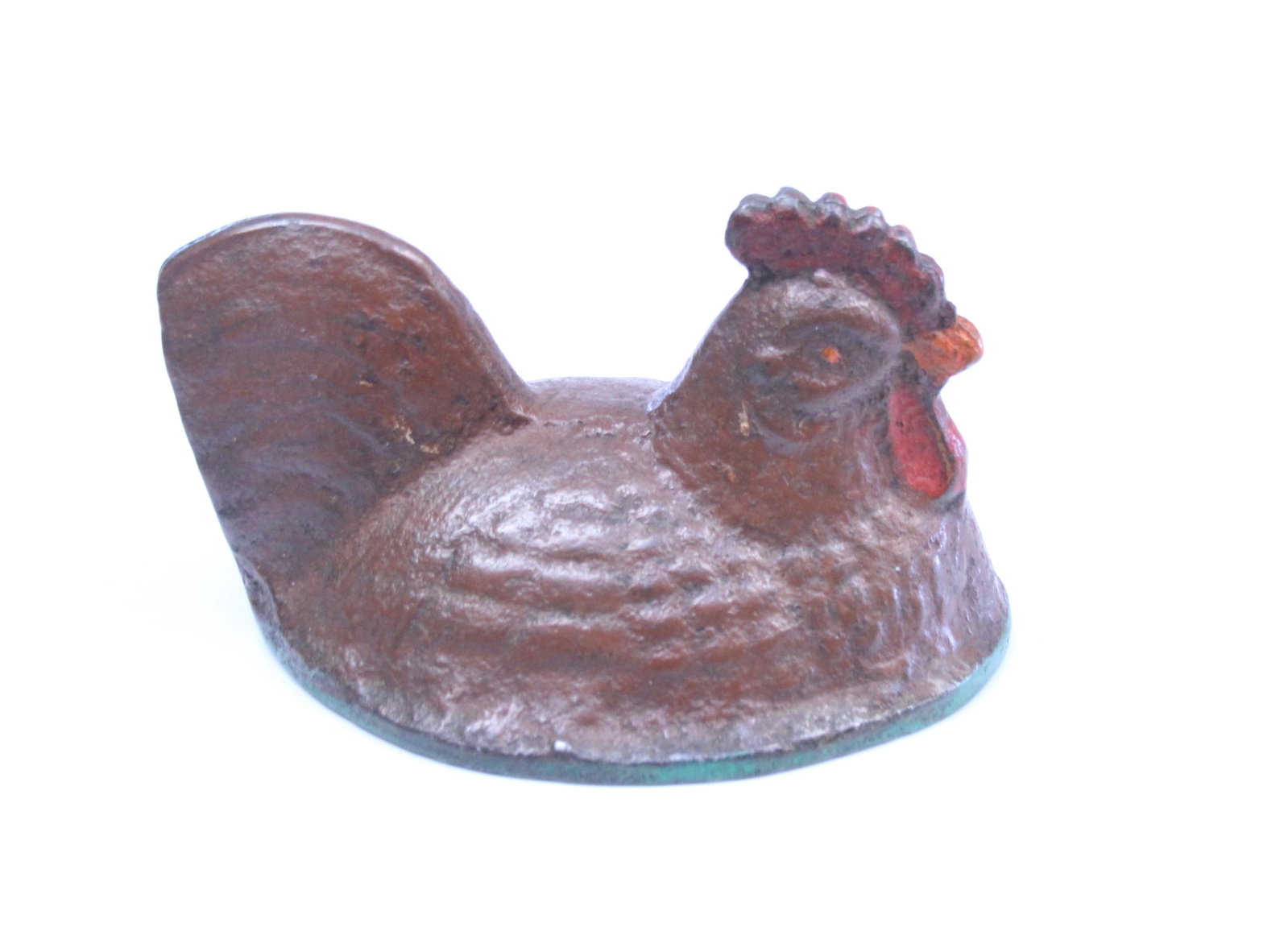 CAST IRON ROOSTER DOORSTOP: PAINTED IRON Dimensions: 2 3/4" X 4 3/4"