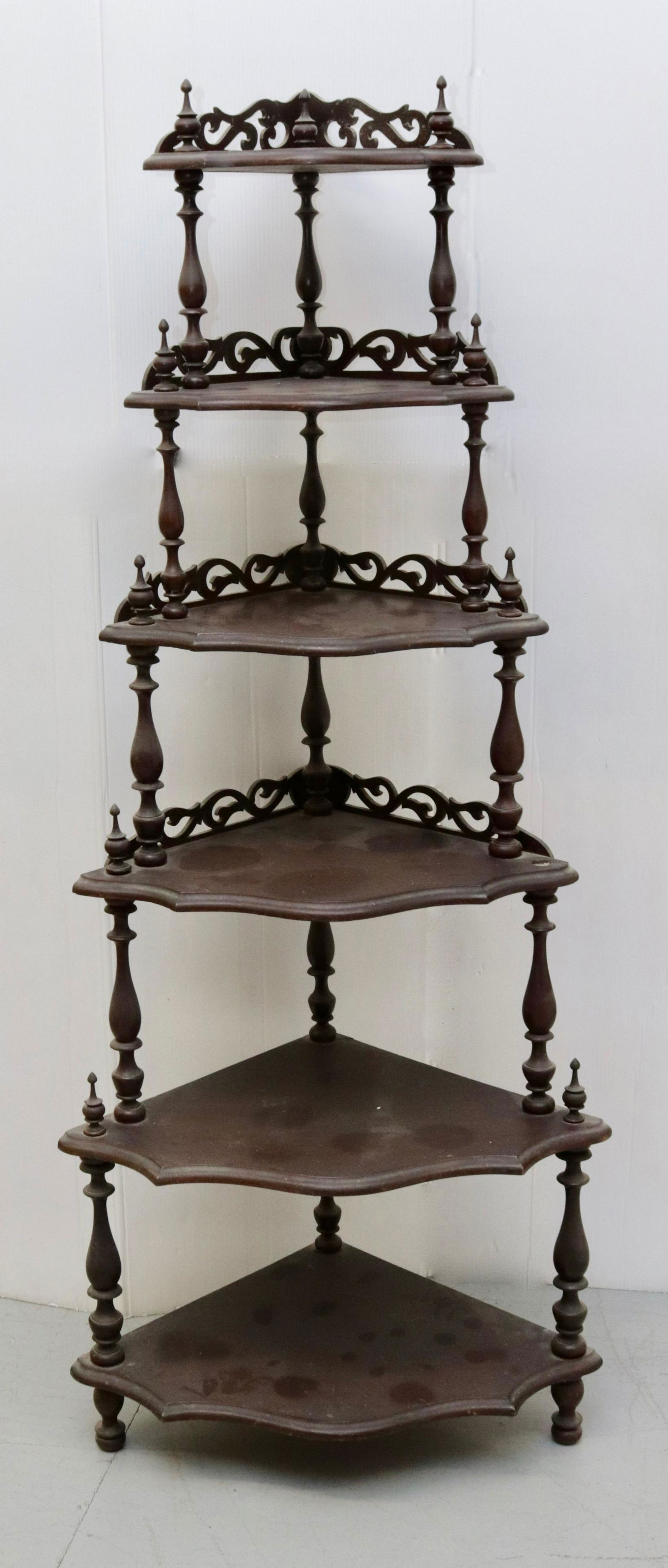 MAHOGANY CORNER SHELF (1 of 2)