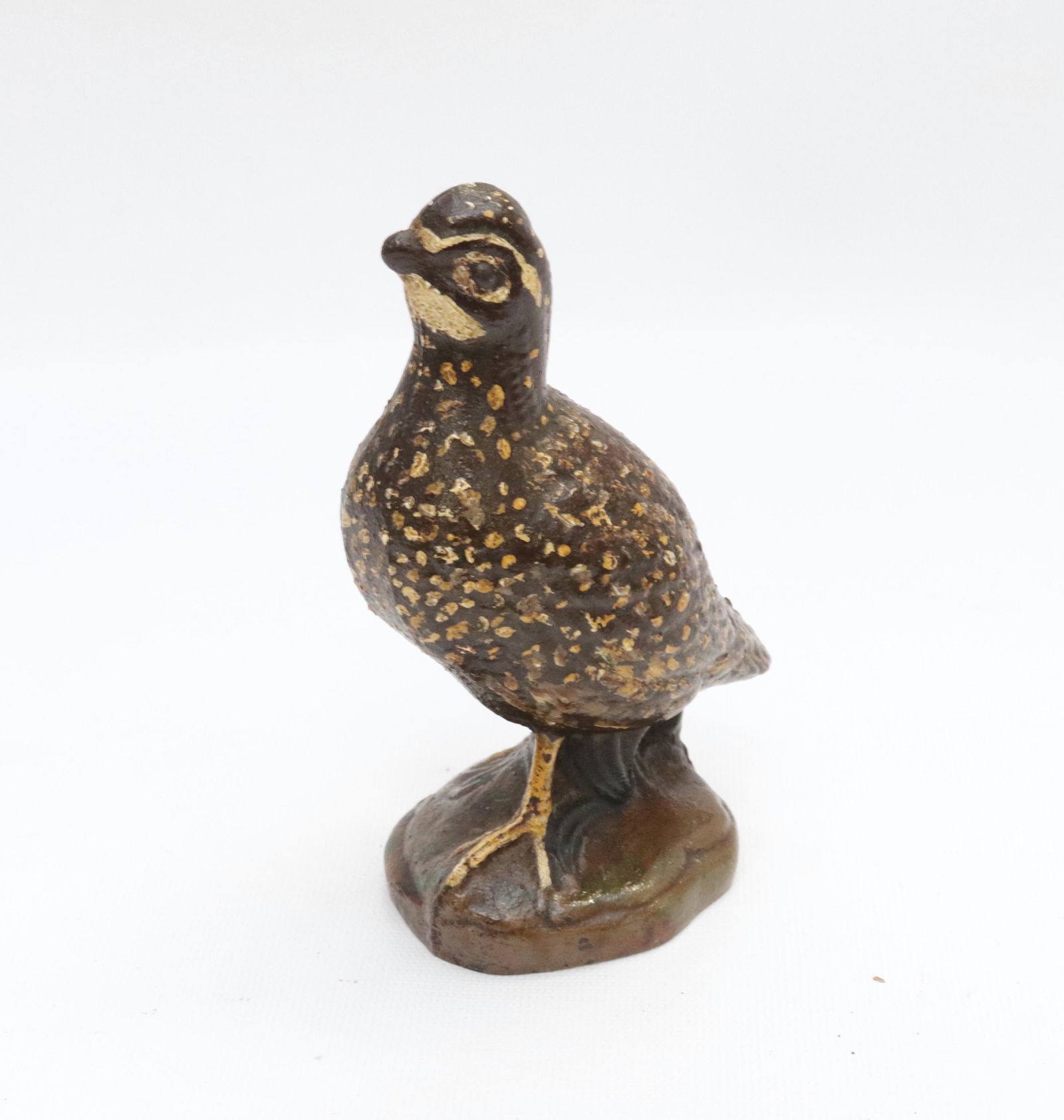 PAINTED CAST IRON QUAIL DOORSTOP (1 of 3)