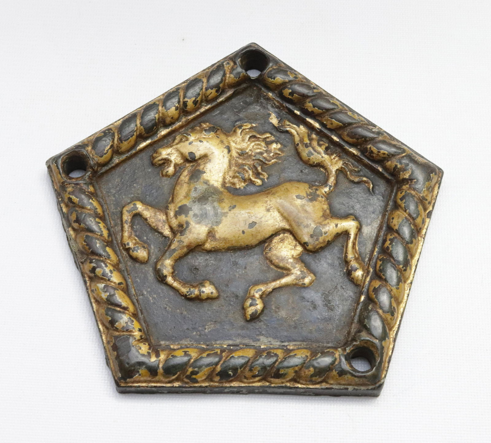 PAINTED BRONZE WALL PLAQUE (1 of 2)