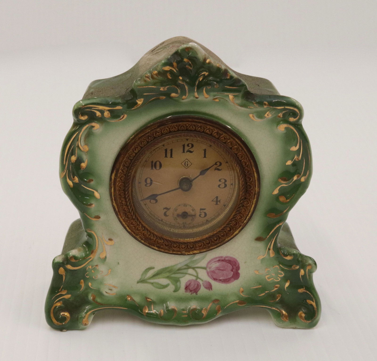 GILBERT PORCELAIN CASE CLOCK (1 of 3)