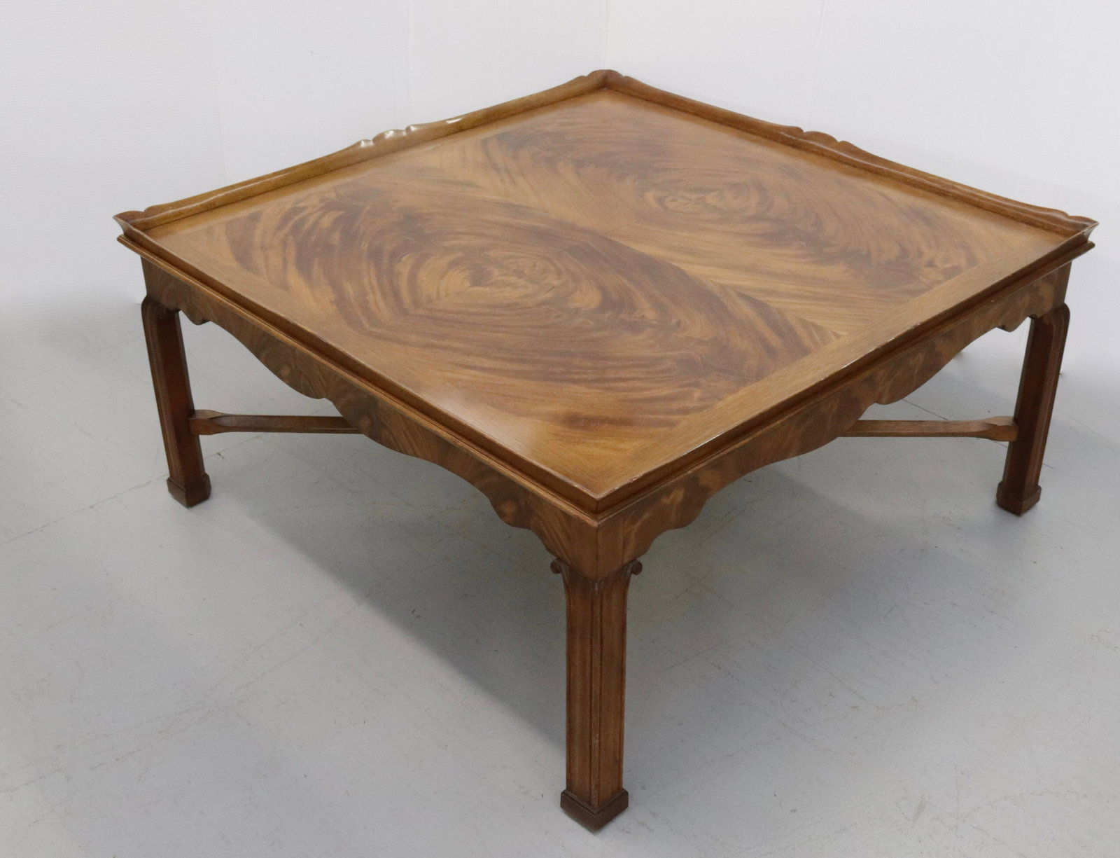 STICKLEY MAHOGANY COFFEE TABLE: MARKED ON BOTTOM #4710 - JANUARY 1999 Dimensions: 19" X 40" X 40"