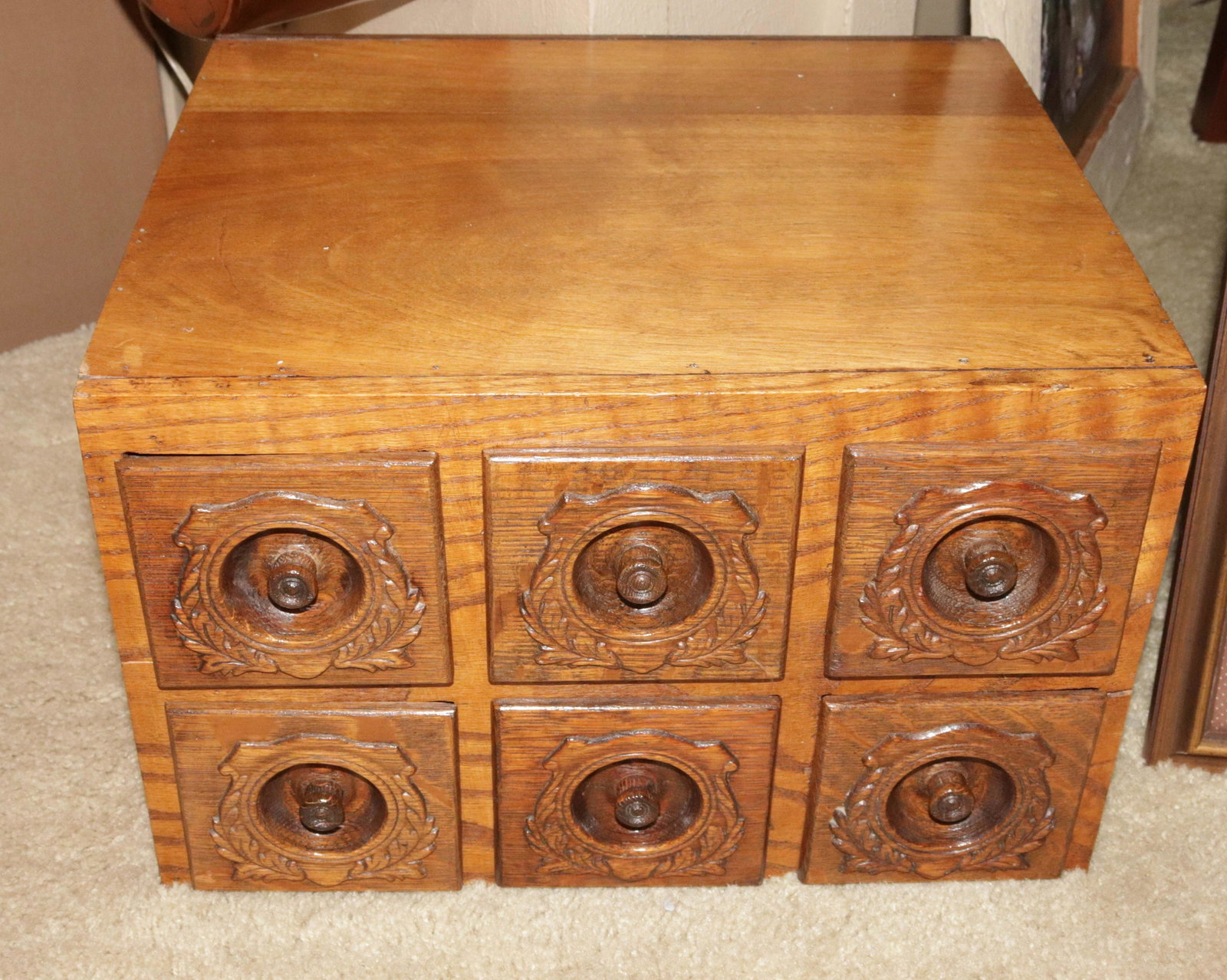 DRAWER CABINET: SEWING MACHINE DRAWERS CONVERTED INTO CABINET SIZE: 10" X 15 3/4" X 12 3/4"