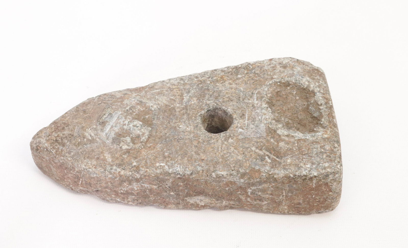 EARLY 18TH CENTURY STONE IRON: NO HANDLE - CIRCA 1700 DIMENSIONS: 9"