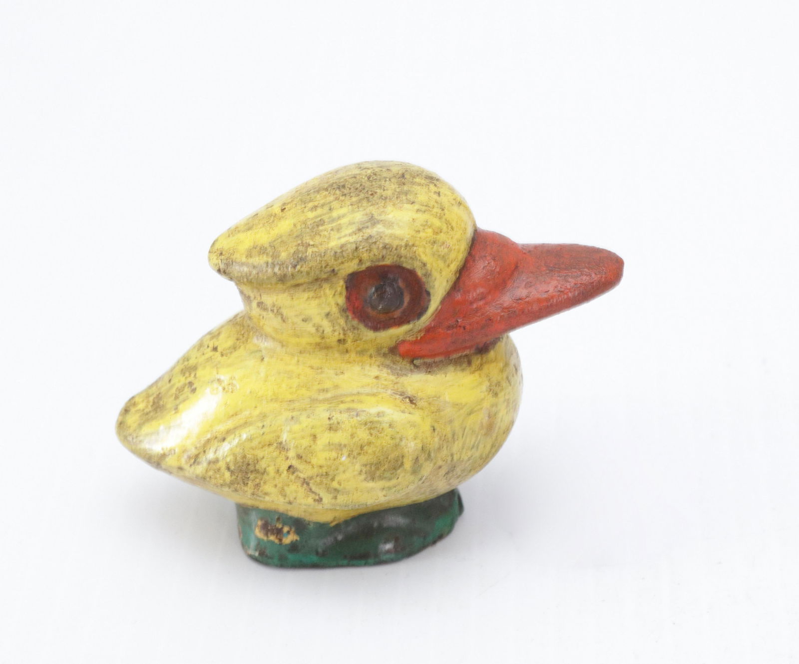 CAST IRON DUCK PAPERWEIGHT: HUBLEY DUCK - PAINTED CAST IRON 2 1/4" X 3"