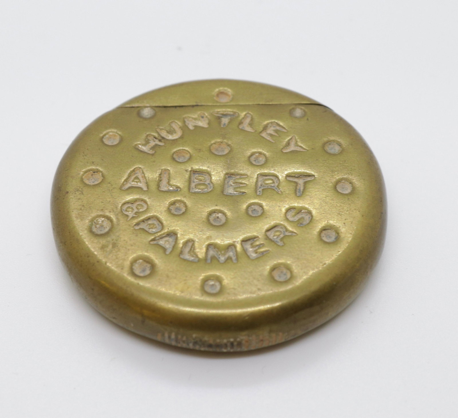 ADVERTISING "BISCUIT" MATCH SAFE (1 of 4)