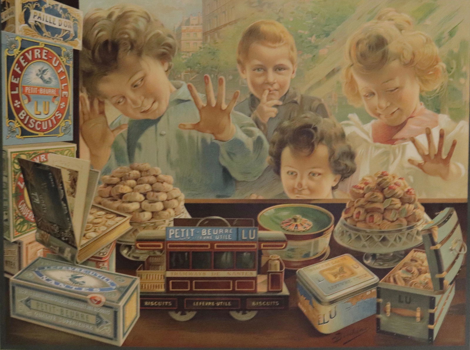 LEFEVRE - UTILE BISCUIT TIN ADVERTISEMENT (1 of 5)