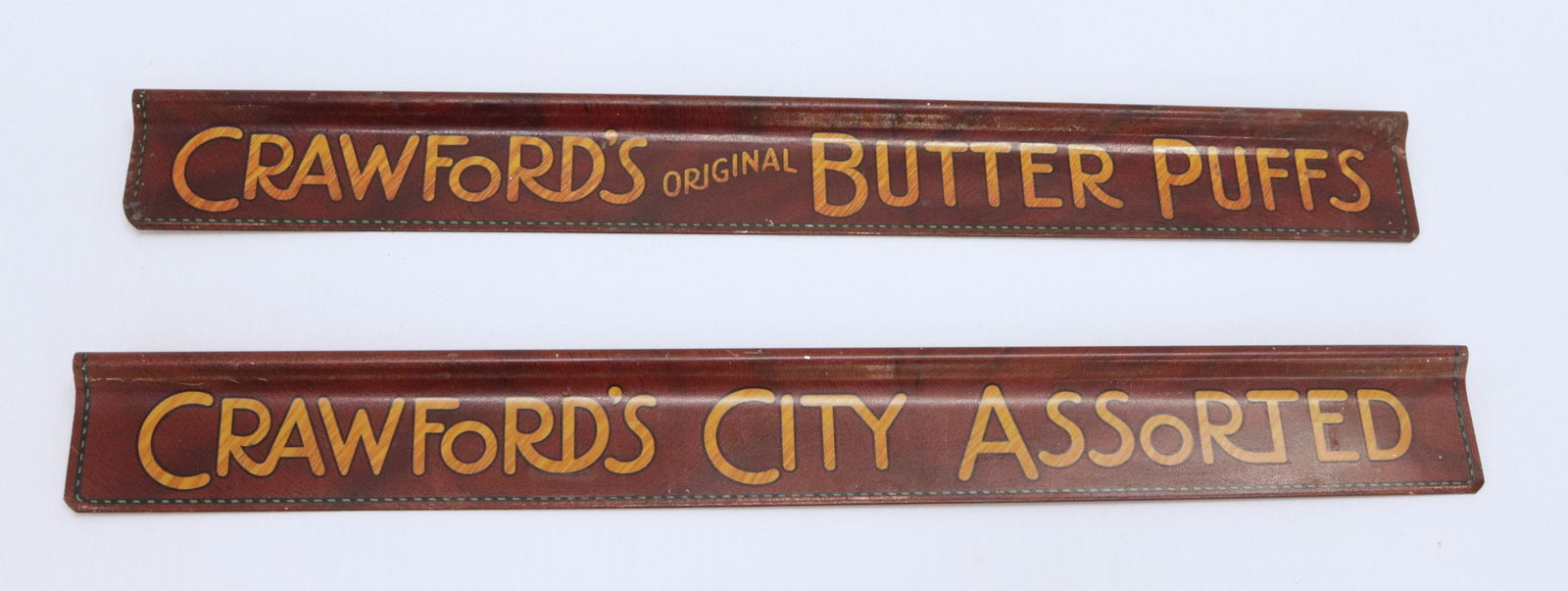 CRAWFORD'S BISCUITS ADVERTISING SHELF MARKERS (1 of 2)