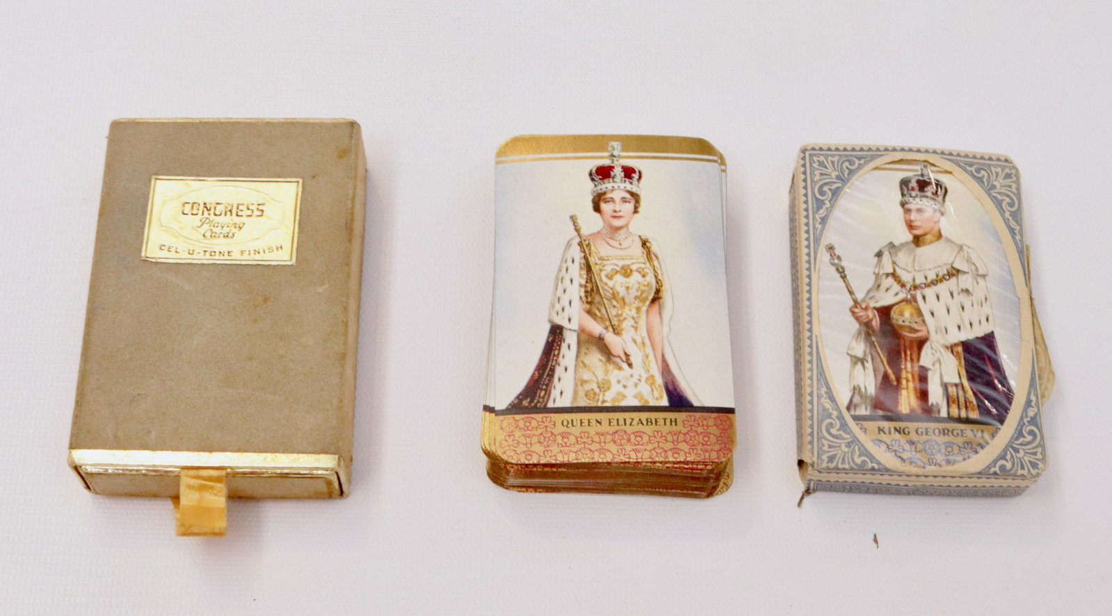 (3) - DECKS OF PLAYING CARDS: 2 - MADE IN ENGLAND AND CONGRESS