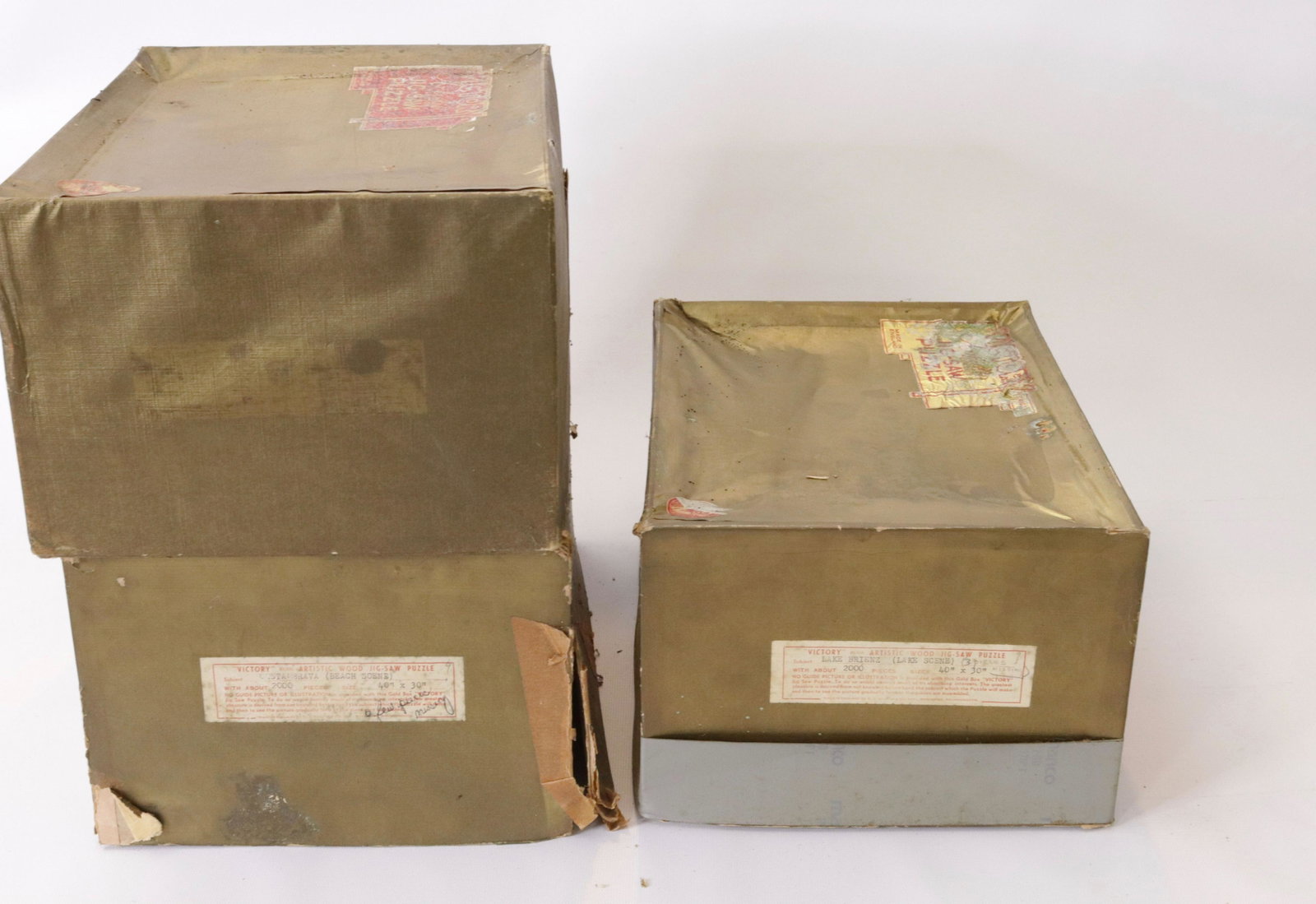3 VICTORY JIGSAW PUZZLES: ARTISTIC PLYWOOD, MADE IN ENGLAND