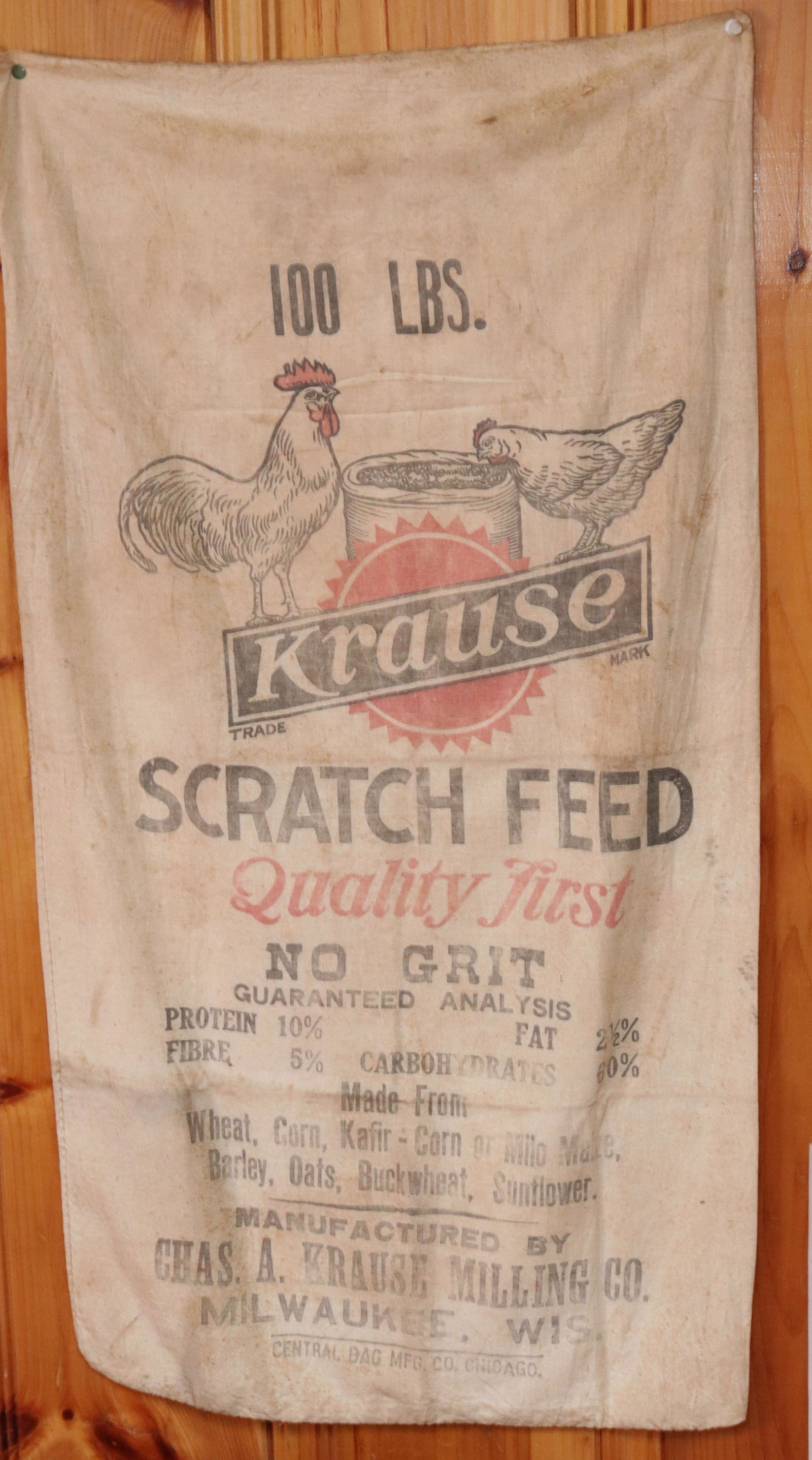 PR. FEED SACKS: KRAUSE SCRATCH FEED AND OTHER WITH EAGLE