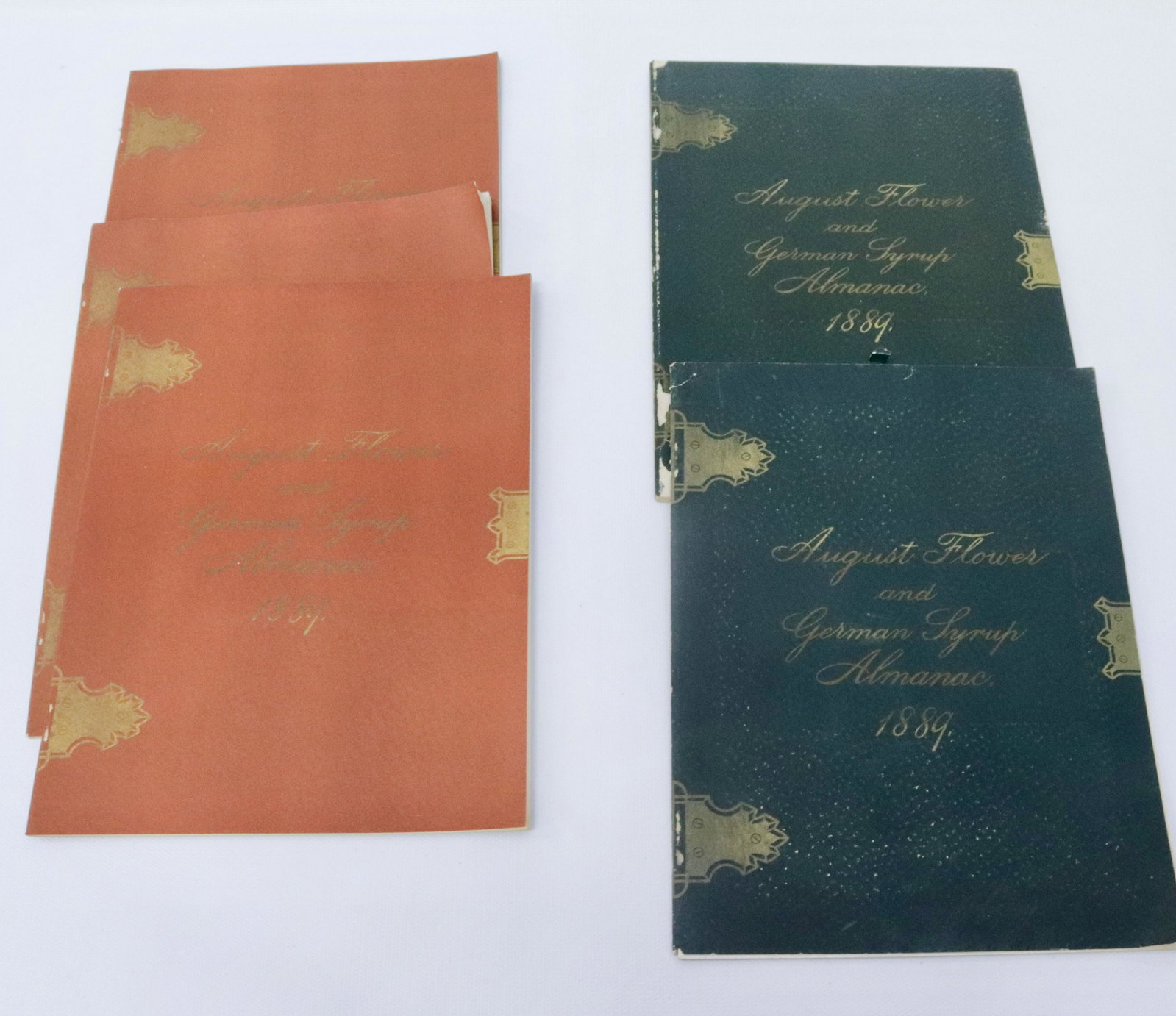 GROUP LOT OF ALMANACS: (5) 1889 AUGUST FLOWER AND GERMAN SYRUP
