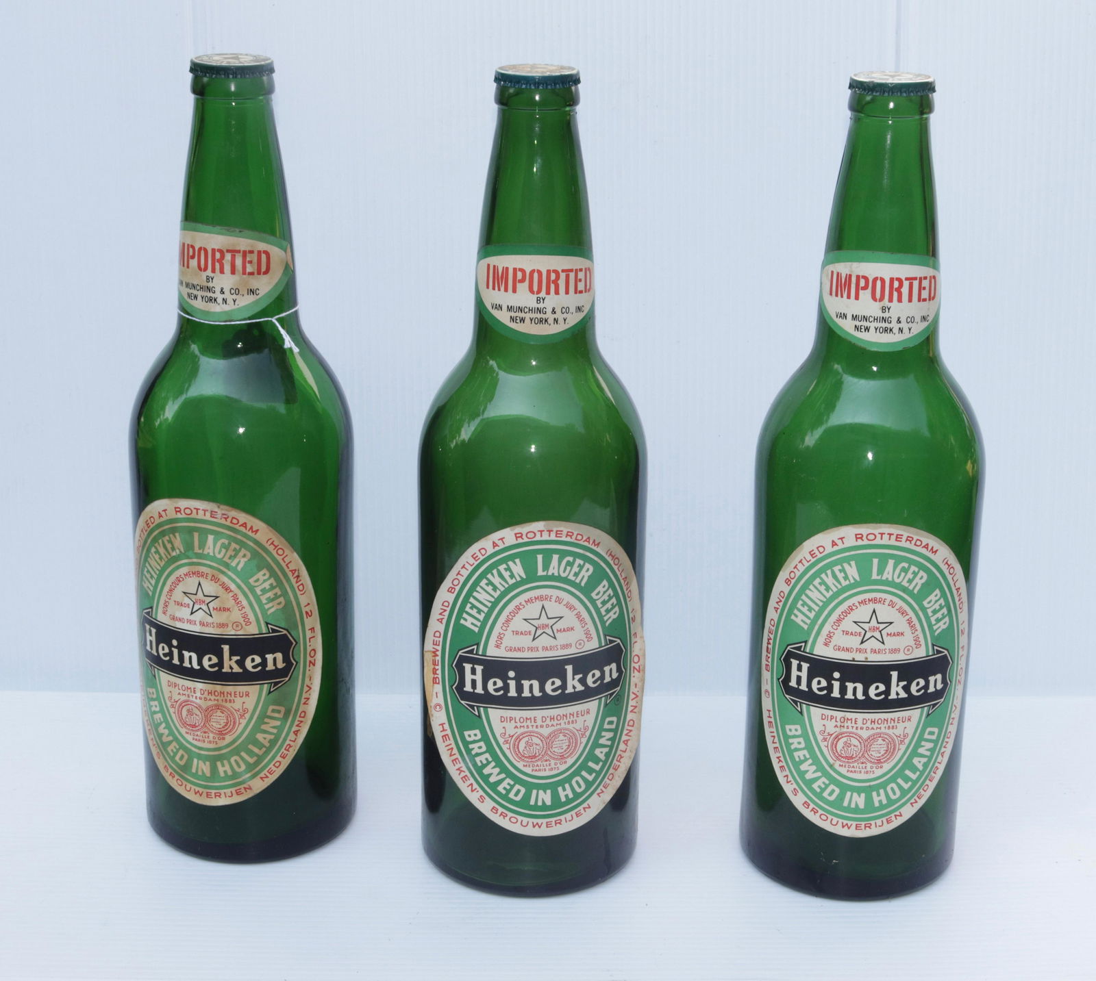 (3) LARGE GLASS BEER DISPLAY BOTTLES (1 of 2)