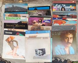 GROUP LOT OF VINTAGE RECORDS AND ALBUM COVERS (1 of 1)