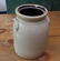 BLUE DECORATED STONEWARE CROCK - 2