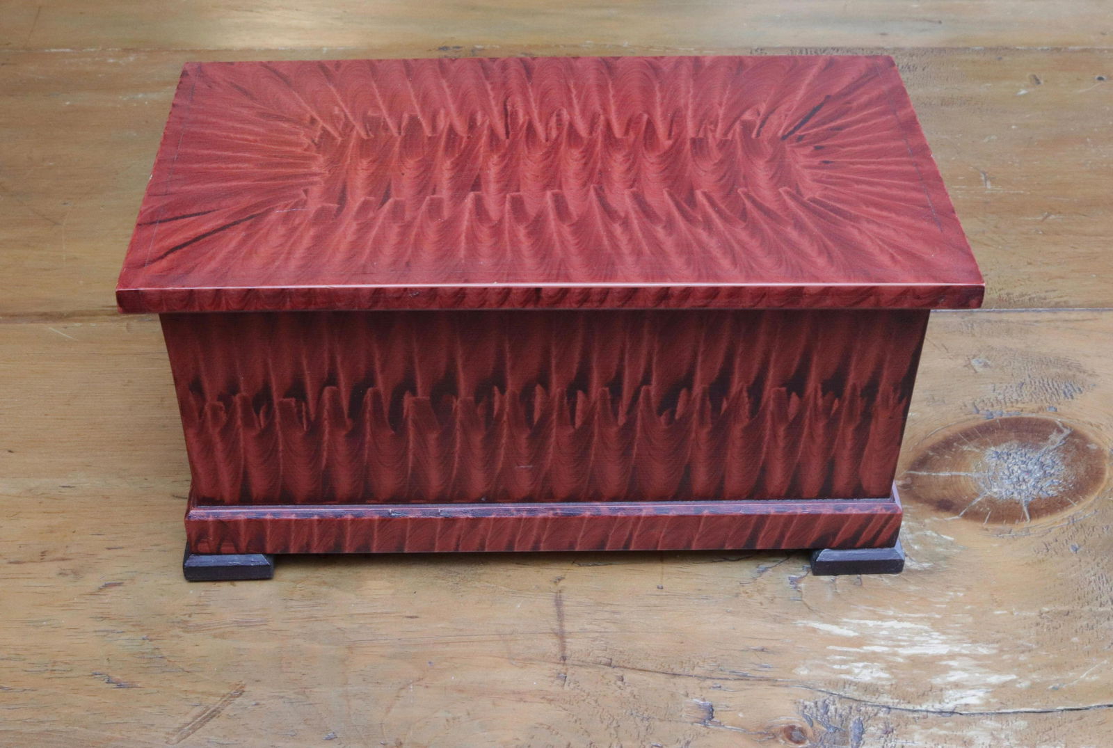 MODERN PAINT DECORATED MINIATURE BLANKET CHEST (1 of 3)