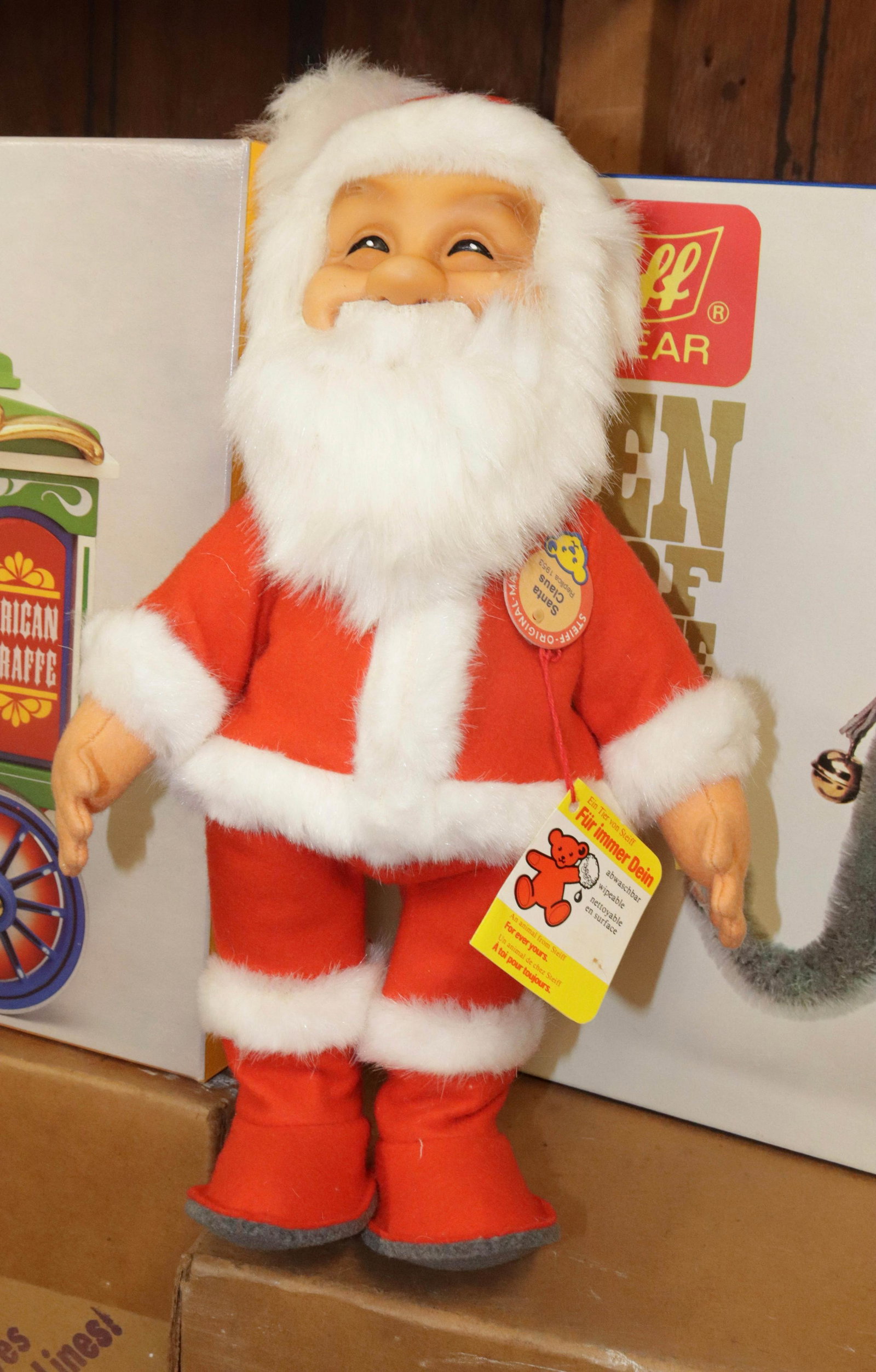 STEIFF SANTA CLAUS: ORIGINAL TAGS 12" H