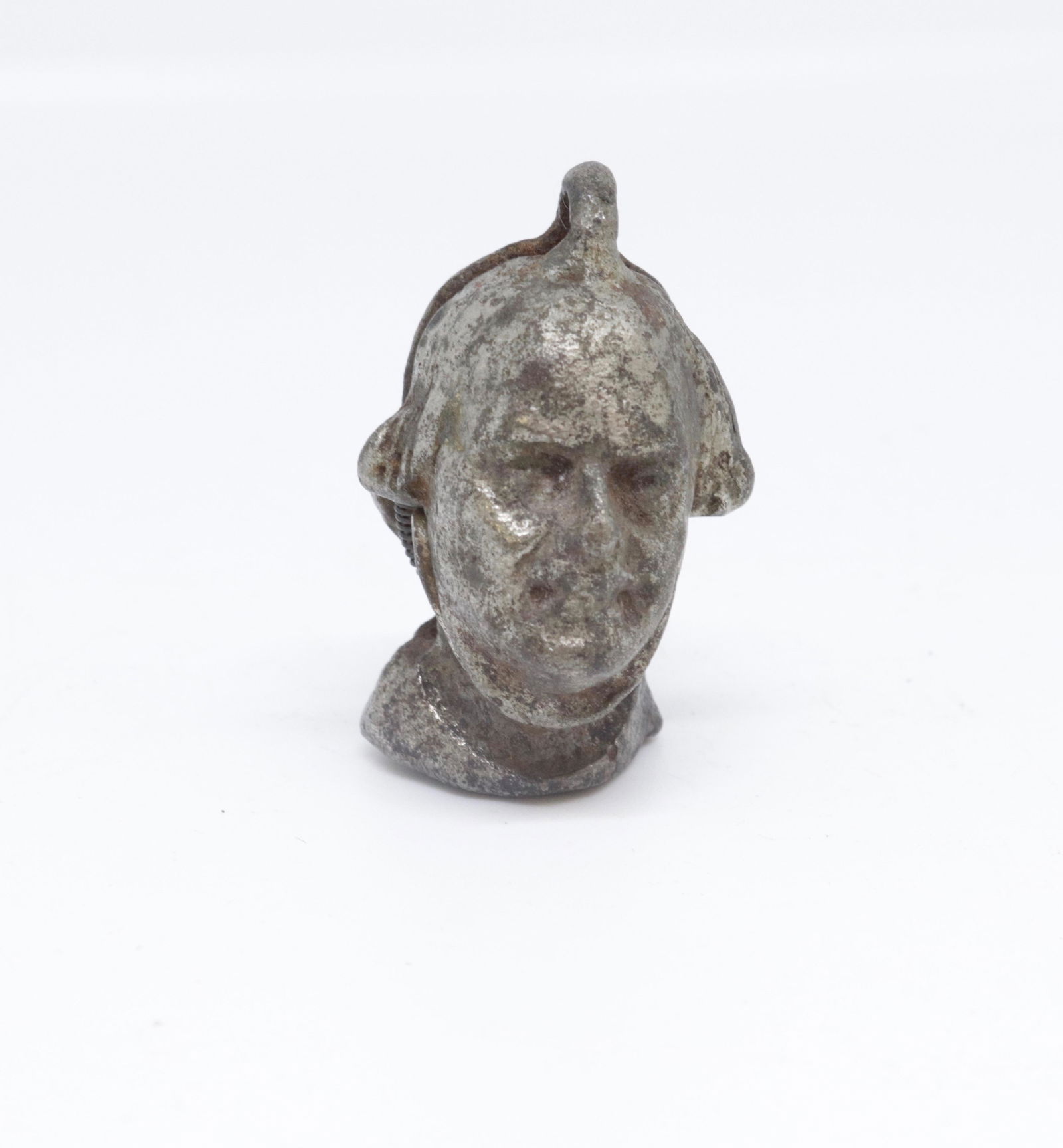 GEORGE WASHINGTON CAP BOMB: CAST IRON. PAINTED SURFACE 2" H