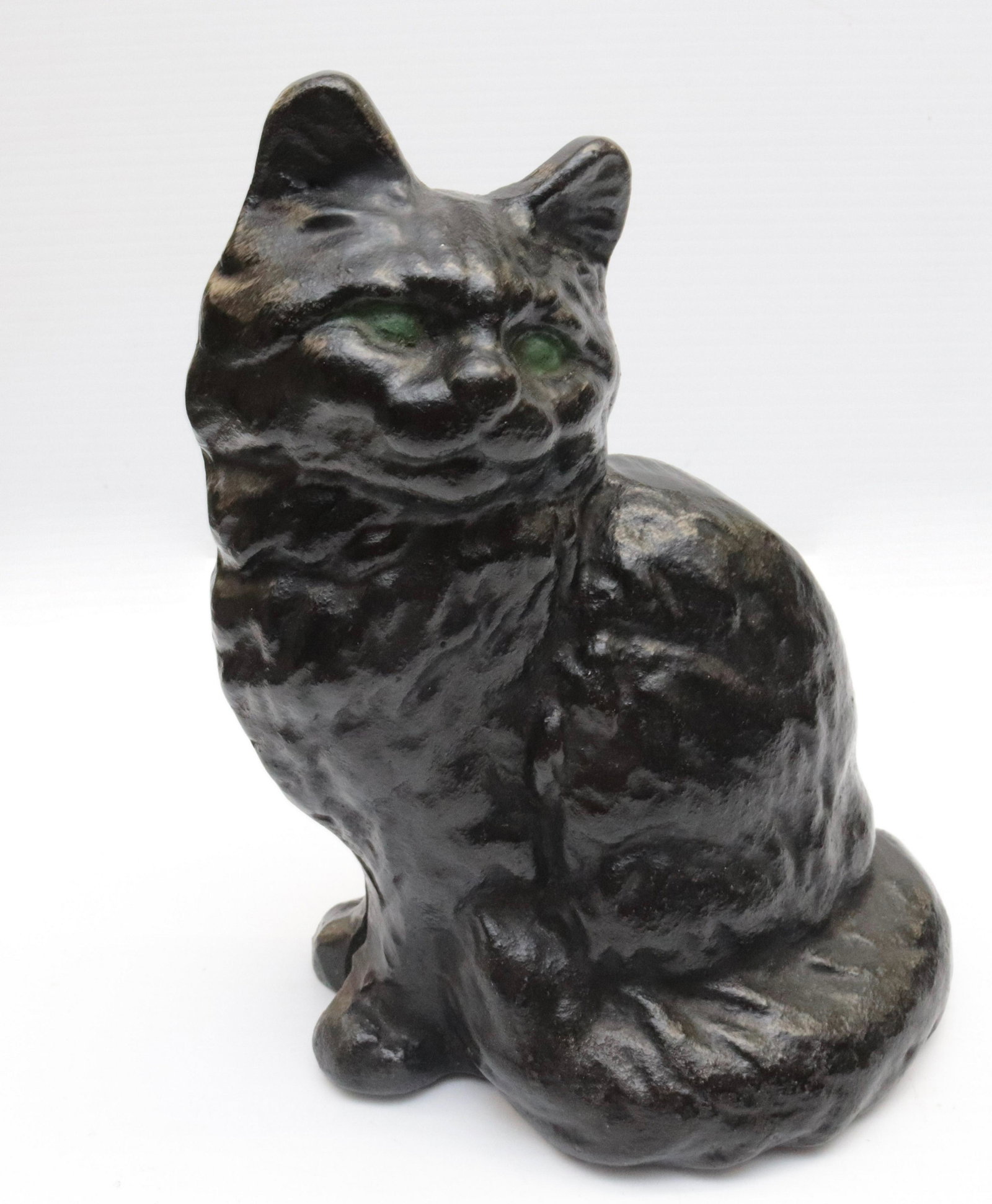 CAST IRON CAT DOORSTOP: HEAVY, SOLID IRON 8.5" H